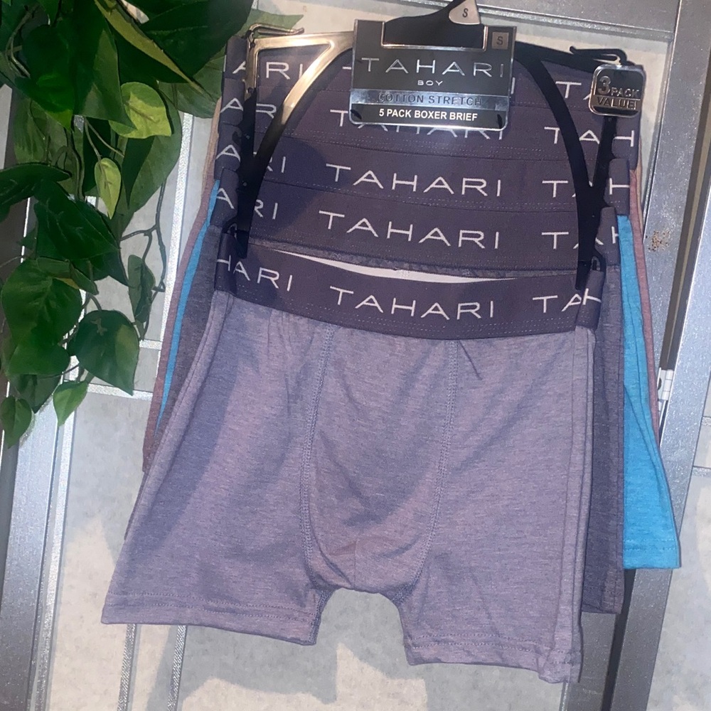 Tahari Boys Boxer Briefs 5-Pack - Black, Gray, Blue